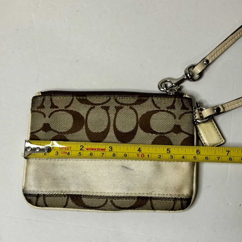 Coach C Monogram Wristlet